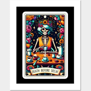 Death Before Decaf funny coffee Posters and Art